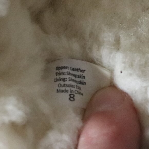 NukNuuk Womens Sz 8 Blue Leather Upper Sheepskin Slip On Indoor Light Slippers - Picture 6 of 8